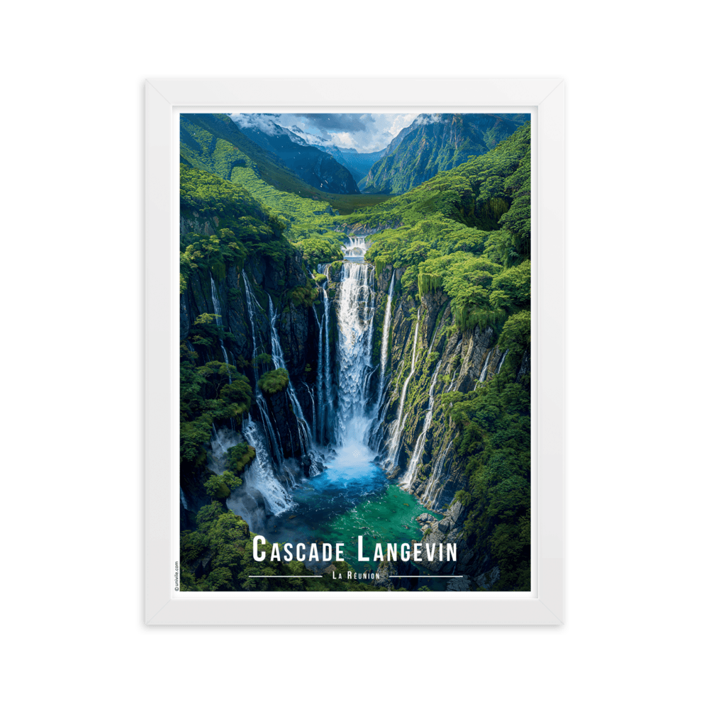 Tableau Cascade Langevin Cascade Langevin - 30 × 40 cm / Blanc - UNIV'ÎLE