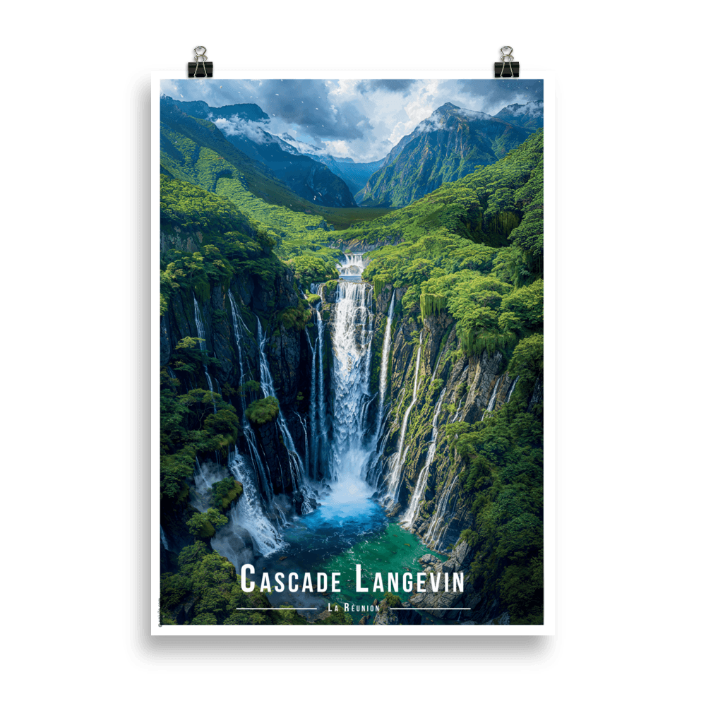 Tableau Cascade Langevin Cascade Langevin - 50 × 70 cm / Sans Cadre - UNIV'ÎLE