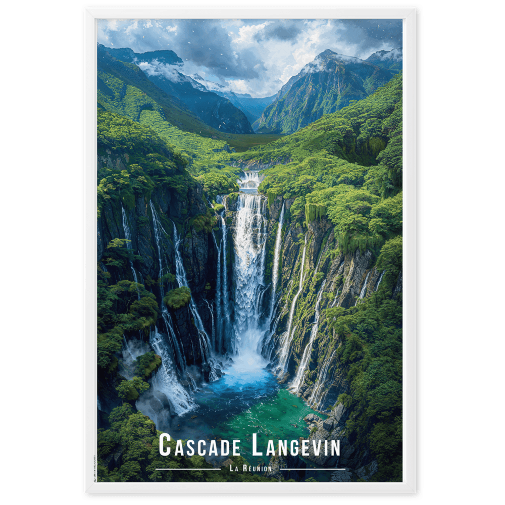 Tableau Cascade Langevin Cascade Langevin - 61 × 91 cm / Blanc - UNIV'ÎLE