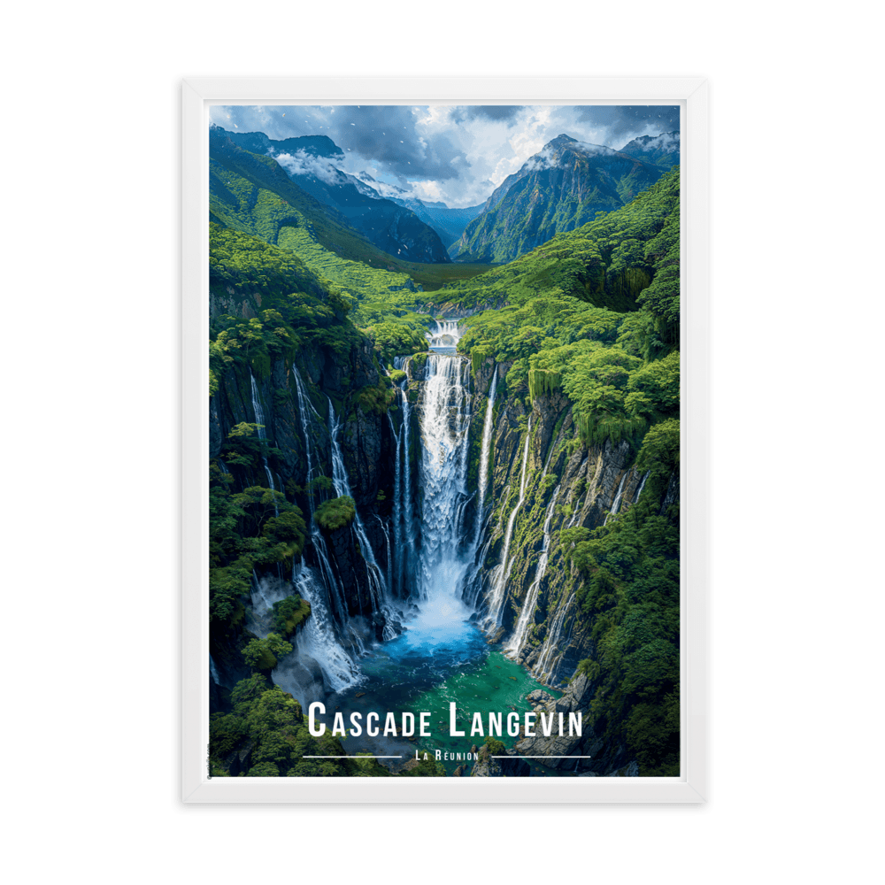 Tableau Cascade Langevin Cascade Langevin - 50 × 70 cm / Blanc - UNIV'ÎLE