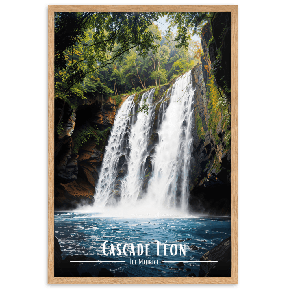 Tableau Cascade Léon Cascade Léon - 61 × 91 cm / Oak - UNIV'ÎLE