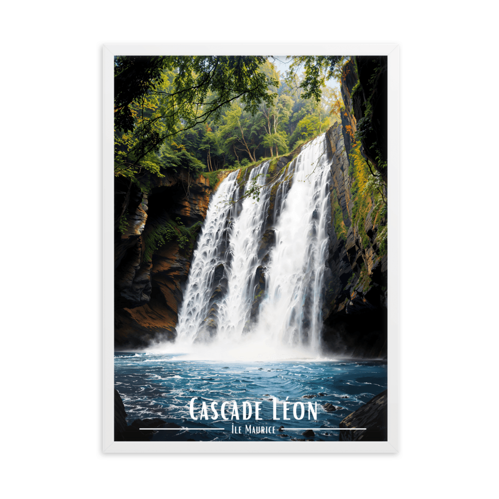 Tableau Cascade Léon Cascade Léon - 50 × 70 cm / Blanc - UNIV'ÎLE