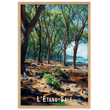 Tableau Étang Salé Étang Salé - 61 × 91 cm / Oak - UNIV'ÎLE