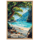 Tableau Évasion Tropicale Évasion Tropicale - 61 × 91 cm / Oak - UNIV'ÎLE