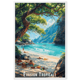 Tableau Évasion Tropicale Évasion Tropicale - 61 × 91 cm / Blanc - UNIV'ÎLE