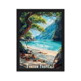 Tableau Évasion Tropicale Évasion Tropicale - 30 × 40 cm / Noir - UNIV'ÎLE