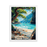 Tableau Évasion Tropicale Évasion Tropicale - 30 × 40 cm / Blanc - UNIV'ÎLE