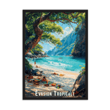 Tableau Évasion Tropicale Évasion Tropicale - 50 × 70 cm / Noir - UNIV'ÎLE