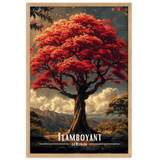 Tableau Flamboyant sur la montagne Flamboyant sur la montagne - 61 × 91 cm / Oak - UNIV'ÎLE