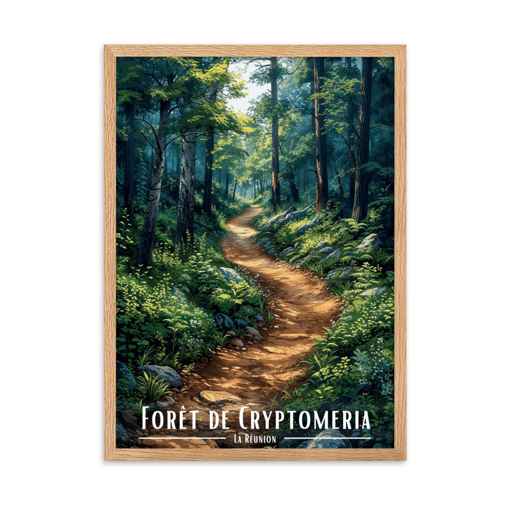 Affiche de La Réunion Forêt de Cryptomeria 30 × 40 cm / Oak - Univile La Réunion