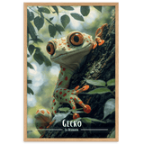 Tableau Gecko sur son arbre Gecko sur son arbre - 61 × 91 cm / Oak - UNIV'ÎLE