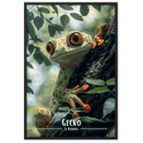 Tableau Gecko sur son arbre Gecko sur son arbre - 61 × 91 cm / Noir - UNIV'ÎLE
