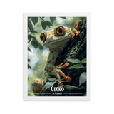 Affiche de La Réunion Gecko sur son arbre 61 × 91 cm / Sans Cadre - Univile La Réunion