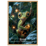 Affiche de La Réunion Gecko 30 × 40 cm / Sans Cadre - Univile La Réunion