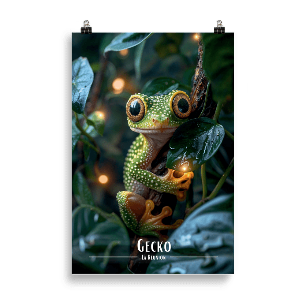 Tableau Gecko Gecko - 61 × 91 cm / Sans Cadre - UNIV'ÎLE