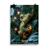 Tableau Gecko Gecko - 50 × 70 cm / Sans Cadre - UNIV'ÎLE