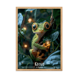 Tableau Gecko Gecko - 50 × 70 cm / Oak - UNIV'ÎLE