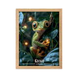 Tableau Gecko Gecko - 30 × 40 cm / Oak - UNIV'ÎLE