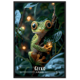 Tableau Gecko Gecko - 61 × 91 cm / Noir - UNIV'ÎLE