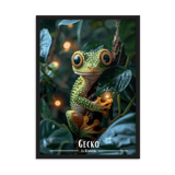 Tableau Gecko Gecko - 50 × 70 cm / Noir - UNIV'ÎLE