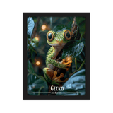 Affiche de La Réunion Gecko 50 × 70 cm / Oak - Univile La Réunion