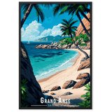 Tableau Grand Anse - Les Seychelles Grand Anse - Les Seychelles - 61 × 91 cm / Noir - UNIV'ÎLE