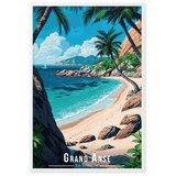 Tableau Grand Anse - Les Seychelles Grand Anse - Les Seychelles - 61 × 91 cm / Blanc - UNIV'ÎLE