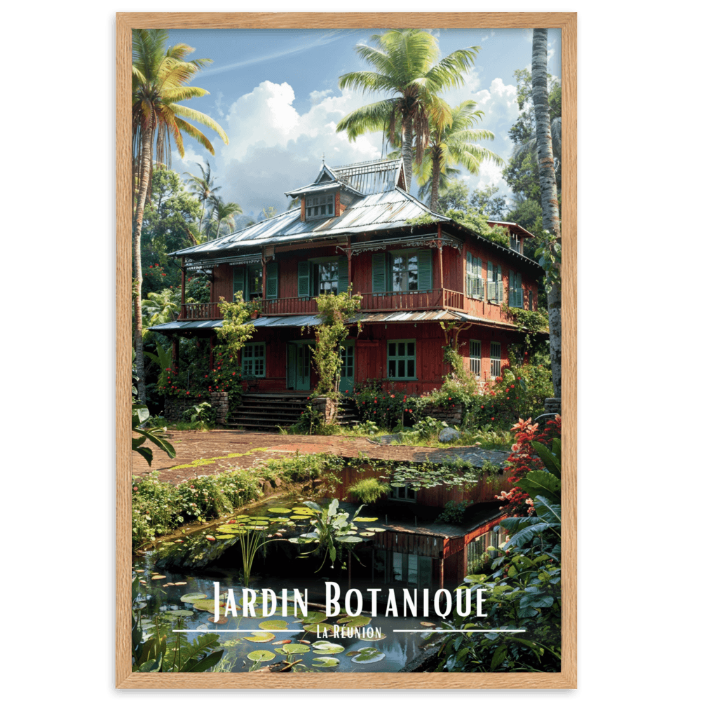 Affiche de La Réunion Jardin botanique 30 × 40 cm / Sans Cadre - Univile La Réunion