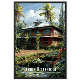 Affiche de La Réunion Jardin botanique 30 × 40 cm / Blanc - Univile La Réunion