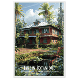 Affiche de La Réunion Jardin botanique 50 × 70 cm / Noir - Univile La Réunion