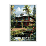 Affiche de La Réunion Jardin botanique 50 × 70 cm / Blanc - Univile La Réunion