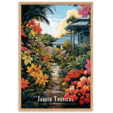 Tableau Jardin Tropical Jardin Tropical - 61 × 91 cm / Oak - UNIV'ÎLE