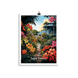 Tableau Jardin Tropical Jardin Tropical - 30 × 40 cm / Sans cadre - UNIV'ÎLE