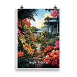 Tableau Jardin Tropical Jardin Tropical - 50 × 70 cm / Sans cadre - UNIV'ÎLE