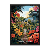 Tableau Jardin Tropical Jardin Tropical - 50 × 70 cm / Noir - UNIV'ÎLE