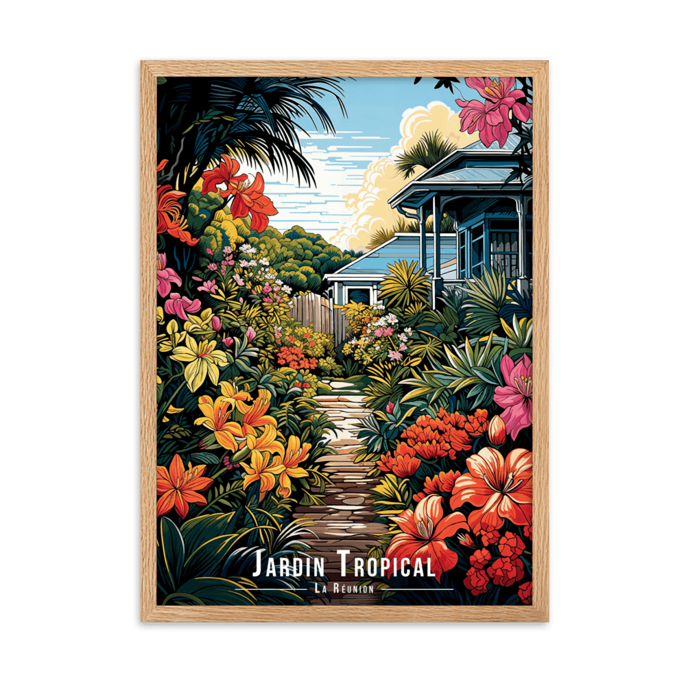 Tableau Jardin Tropical Jardin Tropical - 50 × 70 cm / Oak - UNIV'ÎLE