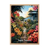 Tableau Jardin Tropical Jardin Tropical - 50 × 70 cm / Oak - UNIV'ÎLE