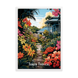 Tableau Jardin Tropical Jardin Tropical - 50 × 70 cm / Blanc - UNIV'ÎLE