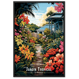 Tableau Jardin Tropical Jardin Tropical - 61 × 91 cm / Noir - UNIV'ÎLE