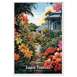 Tableau Jardin Tropical Jardin Tropical - 61 × 91 cm / Blanc - UNIV'ÎLE