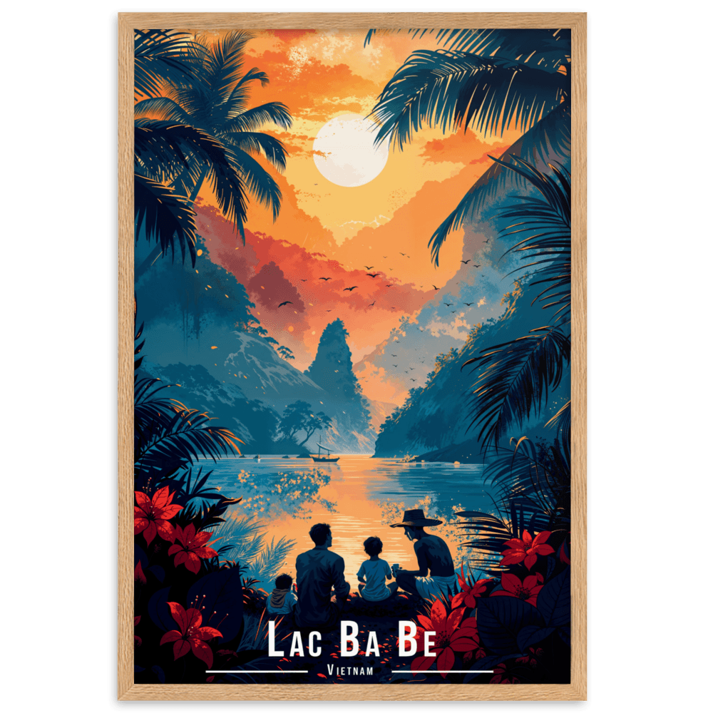 Tableau Lac Ba BE - Vietnam Lac Ba BE - Vietnam - 61 × 91 cm / Oak - UNIV'ÎLE