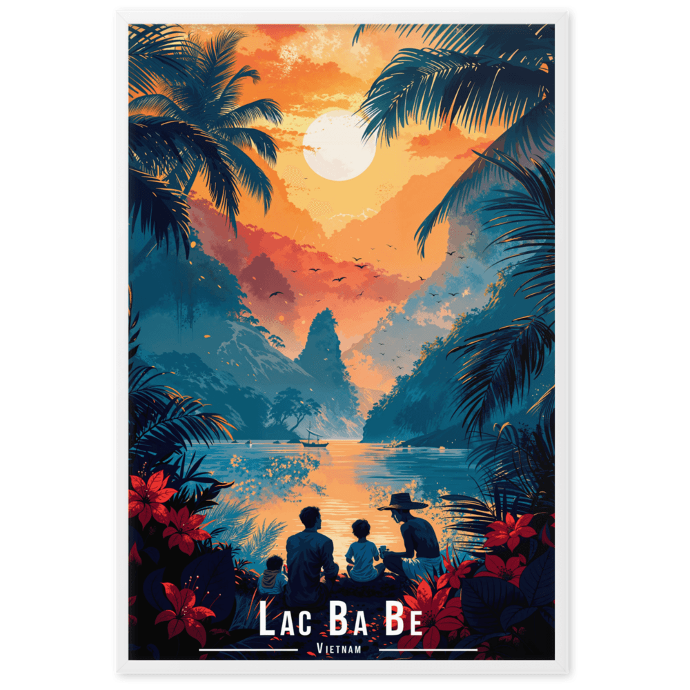 Tableau Lac Ba BE - Vietnam Lac Ba BE - Vietnam - 61 × 91 cm / Blanc - UNIV'ÎLE