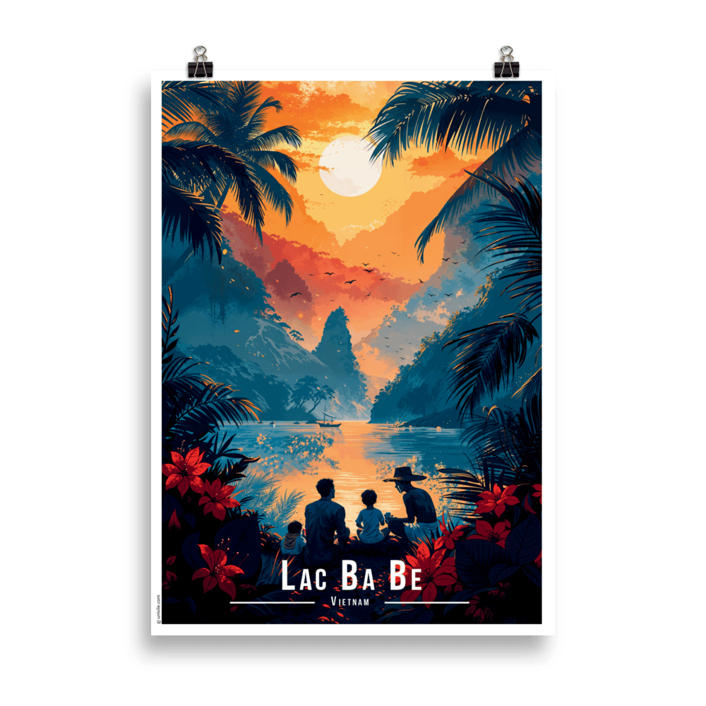 Tableau Lac Ba BE - Vietnam Lac Ba BE - Vietnam - 50 × 70 cm / Sans Cadre - UNIV'ÎLE