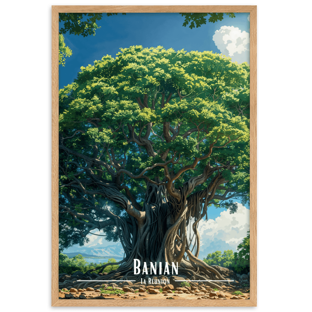 Tableau Le Banian Le Banian - 61 × 91 cm / Oak - UNIV'ÎLE