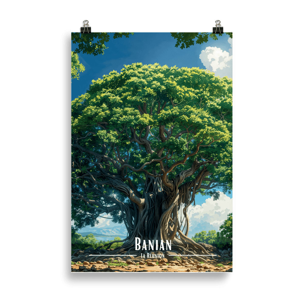 Tableau Le Banian Le Banian - 61 × 91 cm / Sans Cadre - UNIV'ÎLE