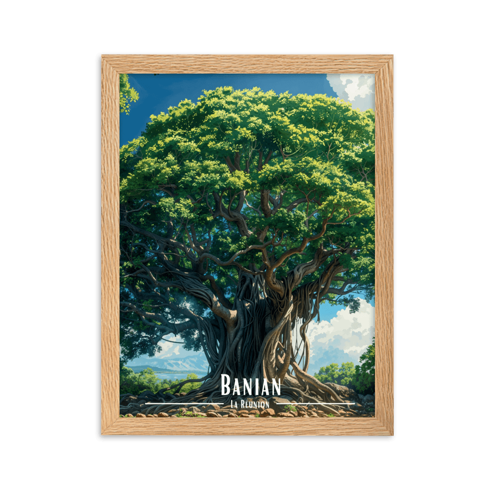 Tableau Le Banian Le Banian - 30 × 40 cm / Oak - UNIV'ÎLE