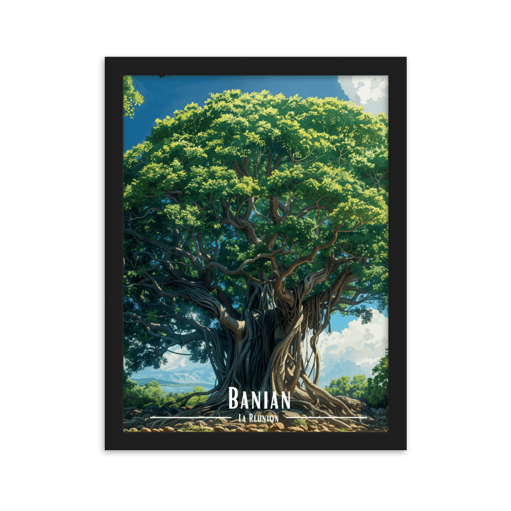 Tableau Le Banian Le Banian - 30 × 40 cm / Noir - UNIV'ÎLE