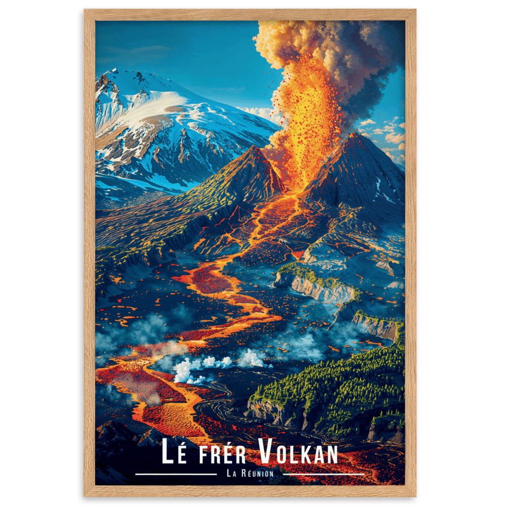 Affiche de La Réunion Lé frér Volkan 30 × 40 cm / Sans Cadre - Univile La Réunion