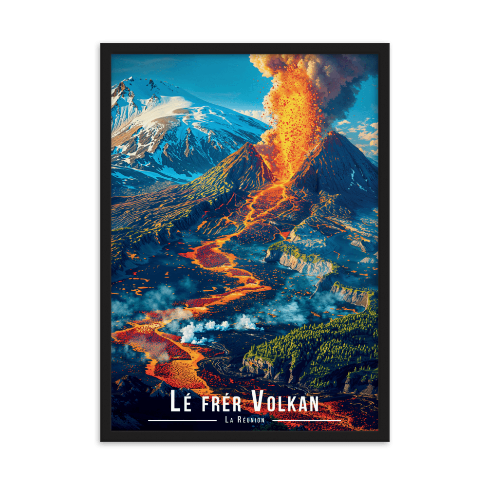 Affiche de La Réunion Lé frér Volkan 50 × 70 cm / Sans Cadre - Univile La Réunion