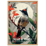 Tableau Merle maurice fleuri Merle maurice fleuri - 61 × 91 cm / Oak - UNIV'ÎLE
